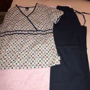 Scrub top and scrub pants